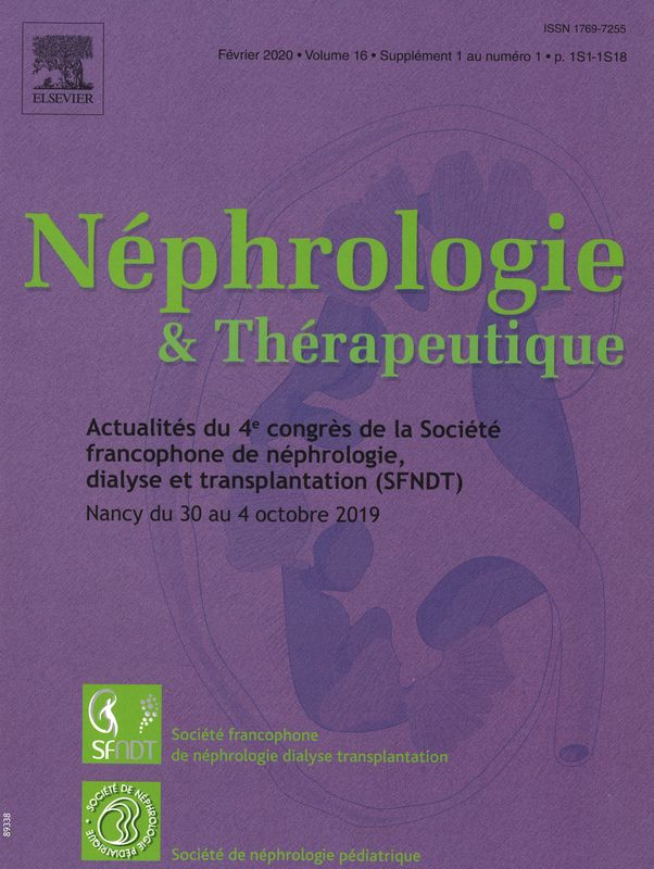 NEPHROLOGIE & THERAPEUTIQUE