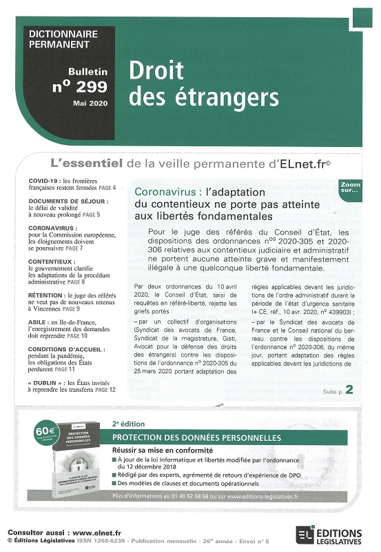 DICTIONNAIRE PERMANENT DROIT DES ETRANGERS - Bulletin